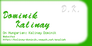 dominik kalinay business card